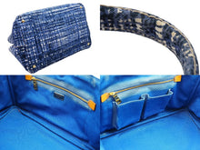 Load image into Gallery viewer, PRADA プラダ トートバッグ ハンドバッグ B1872B CANAPA STAMPATA カナパ ブルー ゴールド金具 良品 中古 51290
