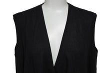 Load image into Gallery viewer, HERMES エルメス ワンピース トップス マルジェラ期 ベルト一体型 リネン ブラック シルバー金具 サイズ34 美品 中古 51321