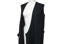 Load image into Gallery viewer, HERMES エルメス ワンピース トップス マルジェラ期 ベルト一体型 リネン ブラック シルバー金具 サイズ34 美品 中古 51321