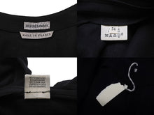 Load image into Gallery viewer, HERMES エルメス ワンピース トップス マルジェラ期 ベルト一体型 リネン ブラック シルバー金具 サイズ34 美品 中古 51321