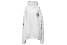 Load image into Gallery viewer, CHROME HEARTS クロムハーツ パーカー 22ss セメタリー マルチカラー クロスプルオーバー フーディ ホワイト 良品 中古 51323