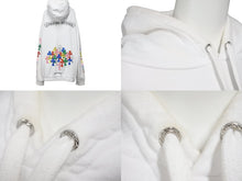 Load image into Gallery viewer, CHROME HEARTS クロムハーツ パーカー 22ss セメタリー マルチカラー クロスプルオーバー フーディ ホワイト 良品 中古 51323