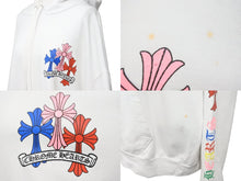 Load image into Gallery viewer, CHROME HEARTS クロムハーツ パーカー 22ss セメタリー マルチカラー クロスプルオーバー フーディ ホワイト 良品 中古 51323