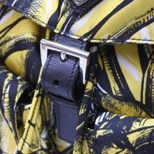 Load image into Gallery viewer, PRADA プラダ リュック デイパック バナナ柄 イエロー ナイロン レザー 1BZ811 シルバー金具 美品 中古 51324
