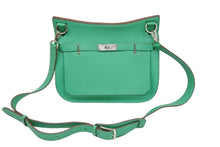 Load image into Gallery viewer, 極美品◎HERMES エルメス ジプシエール 28 トリヨンクレマンス ミント シルバー金具 レザーショルダーバッグ □P刻 中古 51326