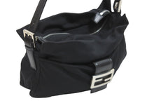 画像をギャラリービューアに読み込む, FENDI フェンディ ハンドバッグ ナイロン ズッカロゴ マンマバケット シルバー金具 26685 良品 中古 51329