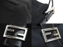 画像をギャラリービューアに読み込む, FENDI フェンディ ハンドバッグ ナイロン ズッカロゴ マンマバケット シルバー金具 26685 良品 中古 51329