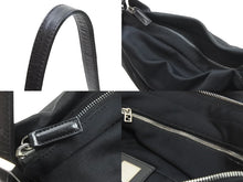 画像をギャラリービューアに読み込む, FENDI フェンディ ハンドバッグ ナイロン ズッカロゴ マンマバケット シルバー金具 26685 良品 中古 51329