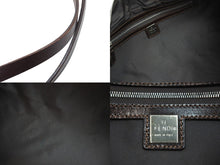 画像をギャラリービューアに読み込む, FENDI フェンディ ハンドバッグ ミニボストンバッグ ズッカ柄 8BL006 キャンバス レザー ブラウン シルバー金具 美品 中古 51362