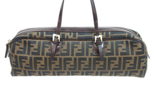 画像をギャラリービューアに読み込む, FENDI フェンディ ハンドバッグ ミニボストンバッグ ズッカ柄 8BL006 キャンバス レザー ブラウン シルバー金具 美品 中古 51362