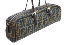 画像をギャラリービューアに読み込む, FENDI フェンディ ハンドバッグ ミニボストンバッグ ズッカ柄 8BL006 キャンバス レザー ブラウン シルバー金具 美品 中古 51362