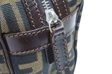 画像をギャラリービューアに読み込む, FENDI フェンディ ハンドバッグ ミニボストンバッグ ズッカ柄 8BL006 キャンバス レザー ブラウン シルバー金具 美品 中古 51362