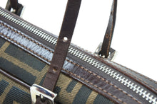 画像をギャラリービューアに読み込む, FENDI フェンディ ハンドバッグ ミニボストンバッグ ズッカ柄 8BL006 キャンバス レザー ブラウン シルバー金具 美品 中古 51362