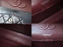 画像をギャラリービューアに読み込む, CHANEL マトラッセWフラップチェーンショルダー 7番台 25 ショルダーバッグ ブラック×シルバー金具 レザー 美品 中古 51367