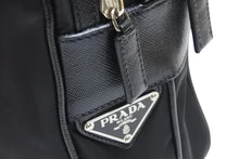 Load image into Gallery viewer, PRADA プラダ ワンショルダーバッグ BR2162 VELA VINTAGE 三角プレート ナイロン レザー ブラック シルバー金具 美品 中古 51385