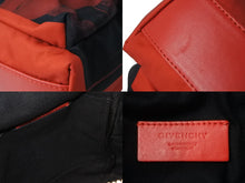 Load image into Gallery viewer, Givenchy ジバンシー バンビ バックパック リュックサック EXD0177 ナイロン レザー レッド ブラック シルバー金具 美品 中古 51388