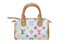 画像をギャラリービューアに読み込む, LouisVuitton ルイヴィトン ミニスピーディ ポーチ ハンドバッグ 村上隆 M92645 ホワイト モノグラムマルチカラー 良品 中古 51401