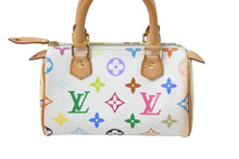 画像をギャラリービューアに読み込む, LouisVuitton ルイヴィトン ミニスピーディ ポーチ ハンドバッグ 村上隆 M92645 ホワイト モノグラムマルチカラー 良品 中古 51401