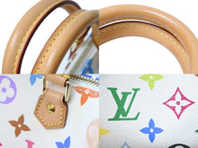 画像をギャラリービューアに読み込む, LouisVuitton ルイヴィトン ミニスピーディ ポーチ ハンドバッグ 村上隆 M92645 ホワイト モノグラムマルチカラー 良品 中古 51401