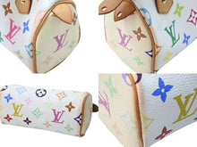画像をギャラリービューアに読み込む, LouisVuitton ルイヴィトン ミニスピーディ ポーチ ハンドバッグ 村上隆 M92645 ホワイト モノグラムマルチカラー 良品 中古 51401