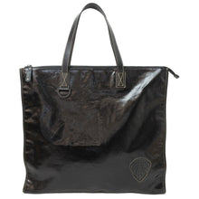 画像をギャラリービューアに読み込む, GUCCI グッチ トートバッグ クレスト 181905 493075 イタリア製 コーティングキャンバス ブラック 美品 中古 51404