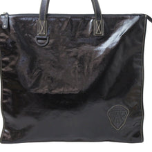 画像をギャラリービューアに読み込む, GUCCI グッチ トートバッグ クレスト 181905 493075 イタリア製 コーティングキャンバス ブラック 美品 中古 51404
