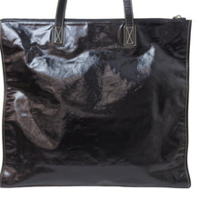 画像をギャラリービューアに読み込む, GUCCI グッチ トートバッグ クレスト 181905 493075 イタリア製 コーティングキャンバス ブラック 美品 中古 51404