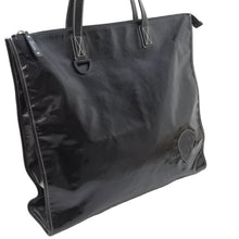 画像をギャラリービューアに読み込む, GUCCI グッチ トートバッグ クレスト 181905 493075 イタリア製 コーティングキャンバス ブラック 美品 中古 51404