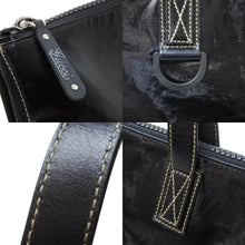 画像をギャラリービューアに読み込む, GUCCI グッチ トートバッグ クレスト 181905 493075 イタリア製 コーティングキャンバス ブラック 美品 中古 51404