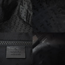 画像をギャラリービューアに読み込む, GUCCI グッチ トートバッグ クレスト 181905 493075 イタリア製 コーティングキャンバス ブラック 美品 中古 51404