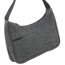 Load image into Gallery viewer, PRADA プラダ ワンショルダーバッグ ハンドバッグ イタリア製 ウール コットン カーフレザー グレー ブラック 美品 中古 51406