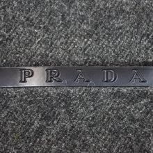 Load image into Gallery viewer, PRADA プラダ ワンショルダーバッグ ハンドバッグ イタリア製 ウール コットン カーフレザー グレー ブラック 美品 中古 51406