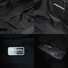 Load image into Gallery viewer, PRADA プラダ ワンショルダーバッグ ハンドバッグ イタリア製 ウール コットン カーフレザー グレー ブラック 美品 中古 51406