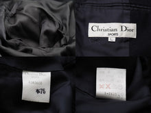 画像をギャラリービューアに読み込む, Christian Dior Sports クリスチャンディオールスポーツ ジャケット ネイビー ゴールド金具 サイズL 美品 中古 51439