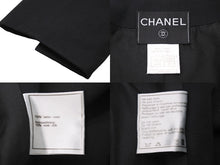 画像をギャラリービューアに読み込む, CHANEL シャネル テーラードジャケット P15640V08543 フランス製 ウール シルク ブラック サイズ36 美品 中古 51440