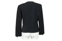 画像をギャラリービューアに読み込む, CHANEL シャネル テーラードジャケット P15640V08543 フランス製 ウール シルク ブラック サイズ36 美品 中古 51440
