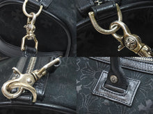 画像をギャラリービューアに読み込む, 新品同様 CHROME HEARTS クロムハーツ ハンドバッグ ダガー ミニボストン ショルダーストラップ付き レザー ブラック 中古 51448