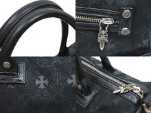 画像をギャラリービューアに読み込む, 新品同様 CHROME HEARTS クロムハーツ ハンドバッグ ダガー ミニボストン ショルダーストラップ付き レザー ブラック 中古 51448