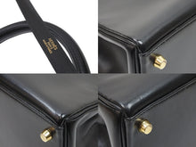 Load image into Gallery viewer, エルメス ケリー28 内縫い ブラック ソルド品 □B刻印 カーフスキン ゴールド金具 ハンドバッグ 2WAY 美品 中古 51451