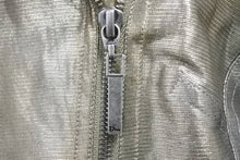 Load image into Gallery viewer, Christian Dior クリスチャンディオール ライダースジャケット シルバー 光沢 金属繊維 シルク 0E21225S1919 38 中古 51480