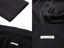 画像をギャラリービューアに読み込む, HERMES エルメス マルジェラ期 テーラード ジャケット ブラック 黒 ウール アウター サイズ34 中古 51486