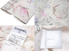 画像をギャラリービューアに読み込む, CHANEL シャネル ポップ柄 長袖シャツ マルチカラー 98C シースルー 総柄 シルク P10034V06274 サイズ40 中古 51491