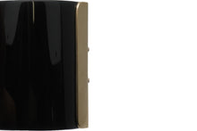 Load image into Gallery viewer, CHANEL シャネル ココマーク バングル ブレスレット B16S刻印 イタリア製 プラスチック GP ブラック ゴールド 美品 中古 51500