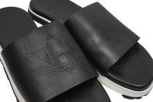 Load image into Gallery viewer, HERMES エルメス メンズ サンダル レザー Hロゴ ブラック サマー 美中古 中古 51508