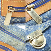 画像をギャラリービューアに読み込む, Louis Vuitton ルイヴィトン モノグラムデニム バギーPM スト付き ショルダーバッグ M95049 デニムキャンバス ブルー 中古 51549 正規品