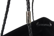 画像をギャラリービューアに読み込む, GUCCI グッチ GGキャンバス ハンドバッグ ミニトート 巾着バッグ レザー 黒 ブラック シルバー 109143 002122 中古 51565
