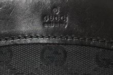 画像をギャラリービューアに読み込む, GUCCI グッチ GGキャンバス ハンドバッグ ミニトート 巾着バッグ レザー 黒 ブラック シルバー 109143 002122 中古 51565