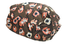 Load image into Gallery viewer, PRADA プラダ トートバッグ ポーチ 三角プレート 花柄 ブラウン シルバー金具 イタリア製 ナイロン 美品 中古 51594