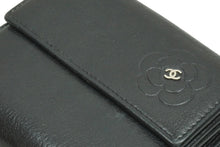 画像をギャラリービューアに読み込む, CHANEL シャネル 二つ折り財布 小銭入れ 12番台 2008年 ココマーク ブラック レザー 良品 51602 中古