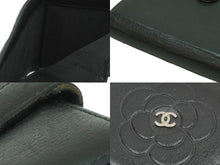 画像をギャラリービューアに読み込む, CHANEL シャネル 二つ折り財布 小銭入れ 12番台 2008年 ココマーク ブラック レザー 良品 51602 中古